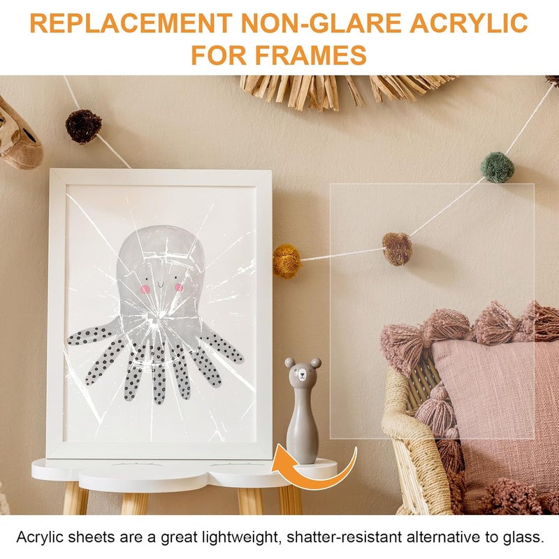 ForraFun 6 Pack Acrylic Replacement for 16 x 20 Inch Picture Plastic Glass Frame Transparent Clear Uv-Resistant Acrylic Cover Sheet for Craft, Picture Frames, Sign Blank, DIY Display Project - Image 4